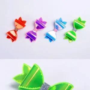 집게 예뻐요 리본 형광 홀로그램 아동핀 어린이핀 집