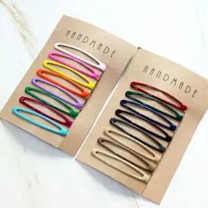 똑딱핀 컬러풀 젤리 집게핀 헤어악세사리 아동핀 헤어