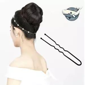 업스타일 올림머리 똥머리 실핀 6cm 고급