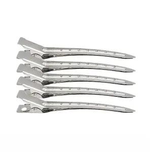 실버 대형 미용실 헤어 집게핀 5P 세트 해어핀 기본머리핀