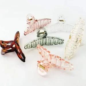 투명 집게삔 머리 헤어핀 유광 6종