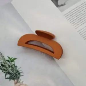 여성집게핀 무광 반원 헤어집게핀 오렌지 반묶음핀 왕집게핀