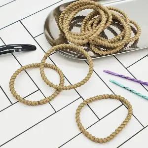 로프 고무줄 10p 베이지 머리고무줄 머리끈 대용량머