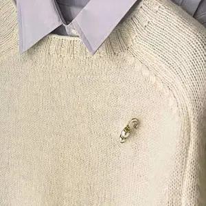 진주 브로치 소형 화이트 장식옷핀 큰옷핀 옷핀 패션