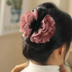 머리핀 올림집게핀 오간자 헤어집게핀 쉬폰집게핀