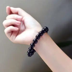 흑요석 남여공용 원석 블랙 조절가능 팔찌 6 8 10 12m
