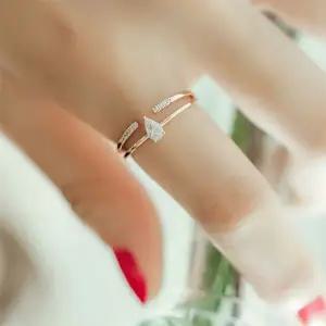 (실버) 워터 드롭 라인 반지