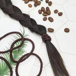 로프 고무줄 10p 브라운 머리고무줄 머리끈 대용량머