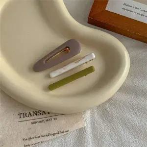 일자 집게머리핀 헤어집게핀 클립 3개 세트 실삔 머리