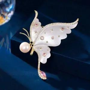 진주 브로치핀 고정핀 여성 옷핀 럭셔리