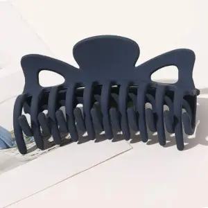 대형 빅사이즈 무광 올림머리 헤어집게핀 블루