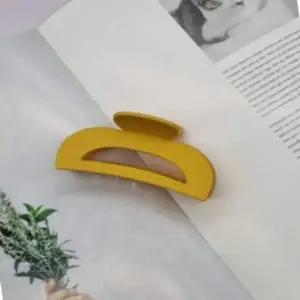 데일리집게핀 무광 반원 헤어집게핀 옐로우 반묶음핀 왕집게핀
