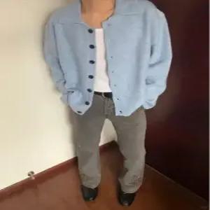 남친 니트 빈티지 체크 바둑판 카디건 혼방 캐주얼룩 터틀넥 칼라넥 MODU1