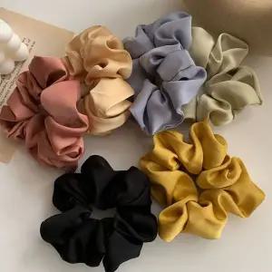 실크 느낌 데일리 곱창 디자인 머리끈 X10개 (랜덤)