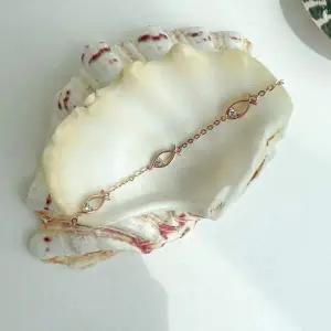 큐빅 물고기 심플 행운 슬림 팔찌18k로즈골드20cm