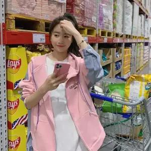 청 핑크 쇼트 청재킷 야구 스몰 봄가을 트렌드 코트 점퍼 DUCHI1