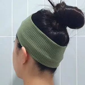 반다나 남녀공용 무지 카키 터번 헤어 헤어밴드 골지 무지밴드