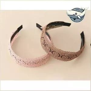 여성 빈티지 레이스 헤어밴드 머리띠 니트헤어밴드 얇은머리띠