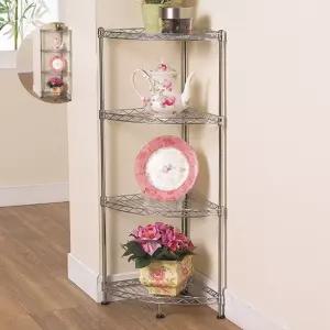 메탈코너랙 4단 다용도선반 멀티수납장 오픈 철제