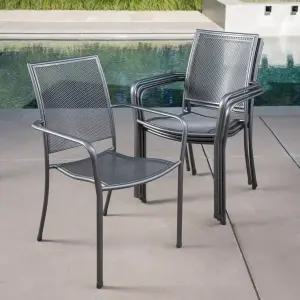 야외의자 야외용 테라스 카페 메쉬체어 루카 4개