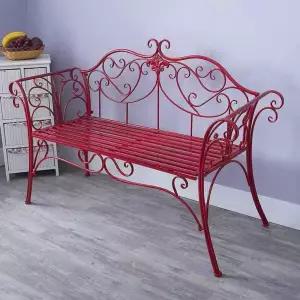 빈티지 엔틱 철제 유럽풍 스몰 철재 등받이 인용 야외