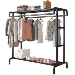 이동식 철제행거 자취방 스탠드 수납장 선반 매장용