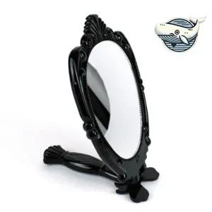 [콩심팥심]손거울 접이식 스타일리쉬 검정 대형 휴대용