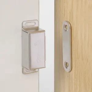 (영달철물) 스텐 자석 빠찌링 10p세트(46mm)/빠지링/DIY/문고정/장치/붙박이장/부속/원터치/씽크대/서랍