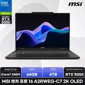 MSI 벤처 프로 16 A2RWEG-C7 2K OLED/RAM 64GB/SSD 4TB/WIN11/ + 마우스증정