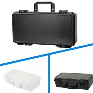 보호 도구 상자 기기 도구 케이스 방수 충격 방지 보관 상자 스폰지 포함 여행 가방 355x190x100mm