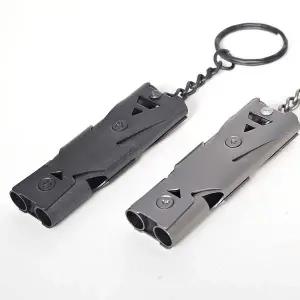 고강도 스테인리스 더블휘슬 훈련용 호신용