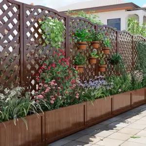 네트망파티션 목재프레임 화단 넝쿨 우드 플랜트박스