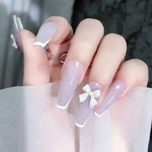 리본 젤네일 파츠 셀프네일 블랙화이트 네일재료