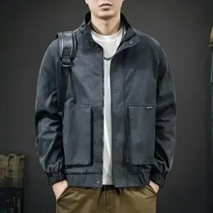 캐주얼 빈티지 가을 남자 점퍼 바람막이 상의 트렌드 코트 실버 MODU3