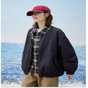 남사친 가을 빈티지 투피스 페이크 순면 코트 점퍼 바람막이 체크 남녀 MODU3