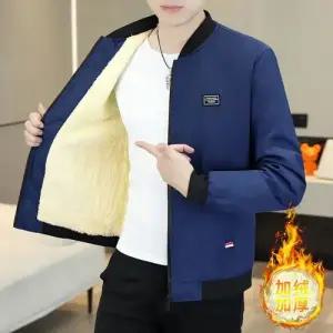 남성용 가을 기모 상의 봄가을 점퍼 솔리드 차이나 재킷 얇은 아우터 바람막이 스몰 MODU3