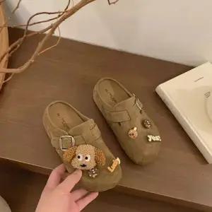 여사친 빈티지 슬리퍼 가방 캐릭터 봄가을 쿠셔닝 속굽 DUCHI3