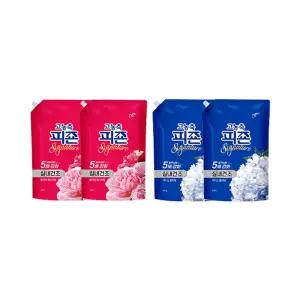피죤 고농축 시그니처 섬유유연제 리필, 1.6L, 플라워페스티벌, 2개 + 아이스플라워, 2개