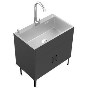 스텐 씽크대 싱글싱크 가정용 주방 원목 간이장 싱크대 싱크대 일체형