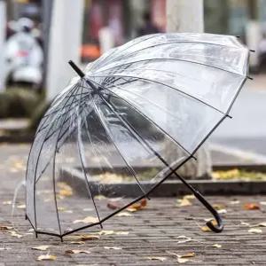 튼튼한 투명 비닐 우산 고급 자동 장우산 골프 장마