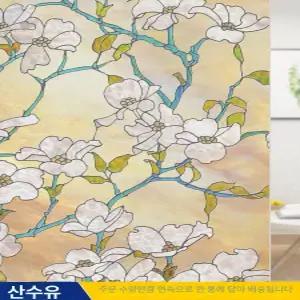스테인드 글라스 스티커 크마스 인테리어 스테인드글라스 버블젬 불투명 장식 데칼 시트지