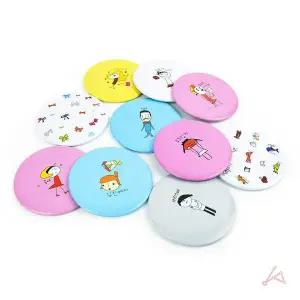 [콩심팥심]휴대용 손거울 원형거울 작은 핸드백