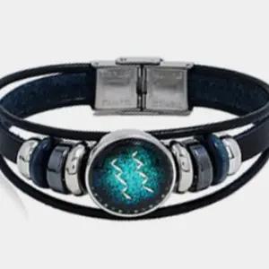 [라일리쥬얼리] Rly 별자리 가죽팔찌 물병자리 끈팔찌 여자악세사리팔찌