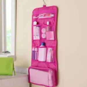 [라일리] Rly 가방 여행용 매쉬 핑크 여행 파우치 화장품
