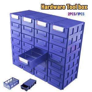 쌓을 수 있는 도구 상자 방진 하드웨어 부품 보관 용기 케이스 홀더 낚시 두꺼운