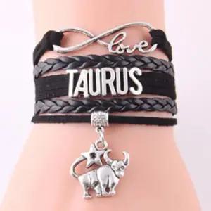 [라일리쥬얼리] Rly 가죽 팔찌 황소자리 단체팔찌 매력적인팔찌 파티용