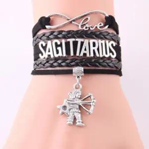 [라일리쥬얼리] Rly 별자리 가죽팔찌 궁수자리 여자팔찌 단체팔찌 여성