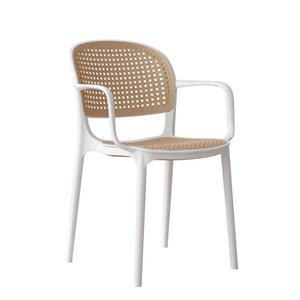 플라스틱 라탄 의자 정원 의자 카페 테라스 식당용 팔걸이