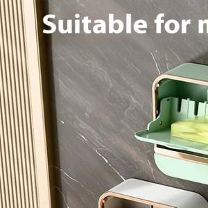 단일/이중 그리드 배수 비누 홀더 가능 천공 벽 마운트 뚜껑 상자 방진