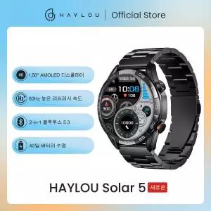HAYLOU Solar 5 음성 통화 스마트 워치 1.58 AMOLED 디스플레이 60Hz 시계 지원 남성용 스포츠